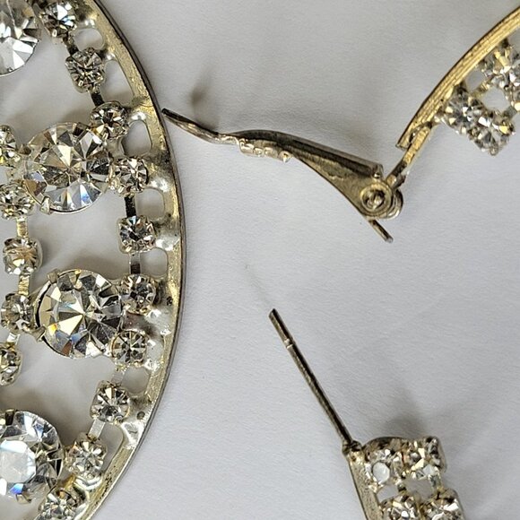 Silver Tone Hoop Earrings - Picture 9 of 12